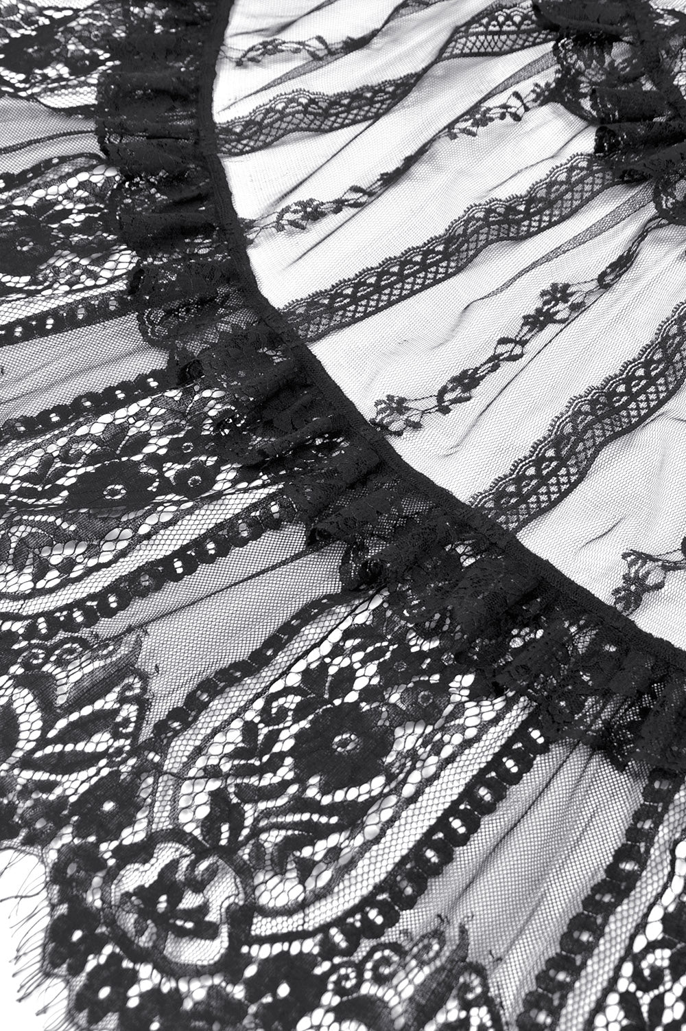 victorian long red and black lace patchwork skirt by dark in love 