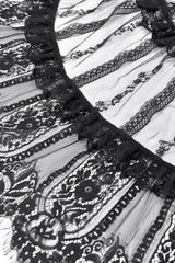 victorian long red and black lace patchwork skirt by dark in love 