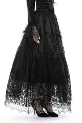 highwaisted long black maxi skirt
