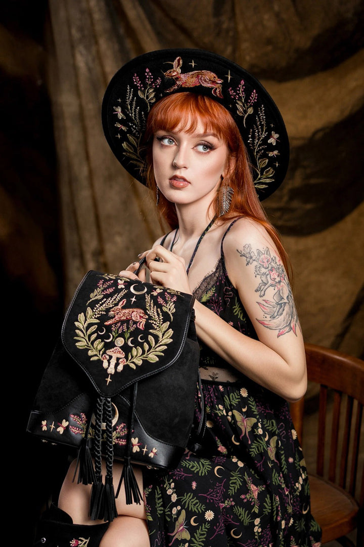 black hippie goth backpack by restyle