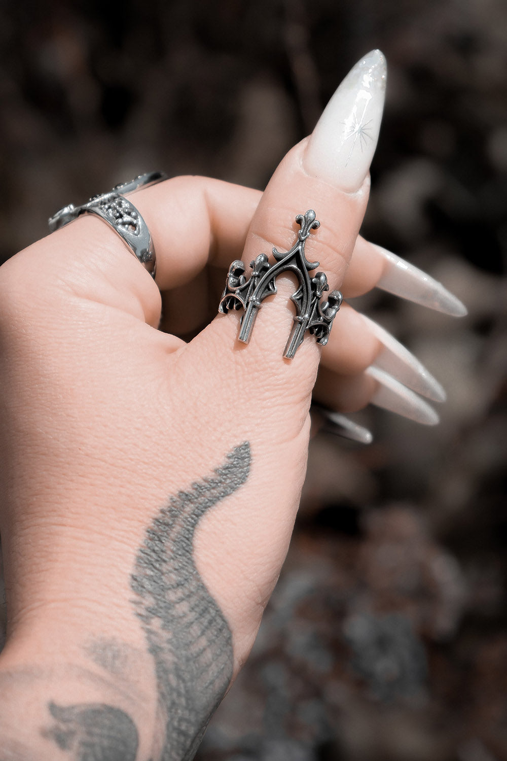 gothic church stainless steel vintage inspired ring