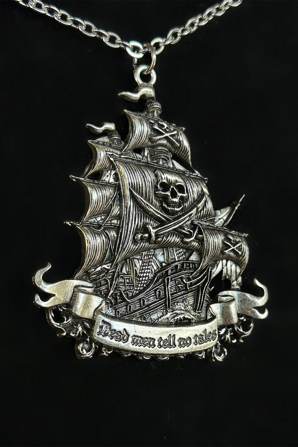 pirate ship pendant necklace