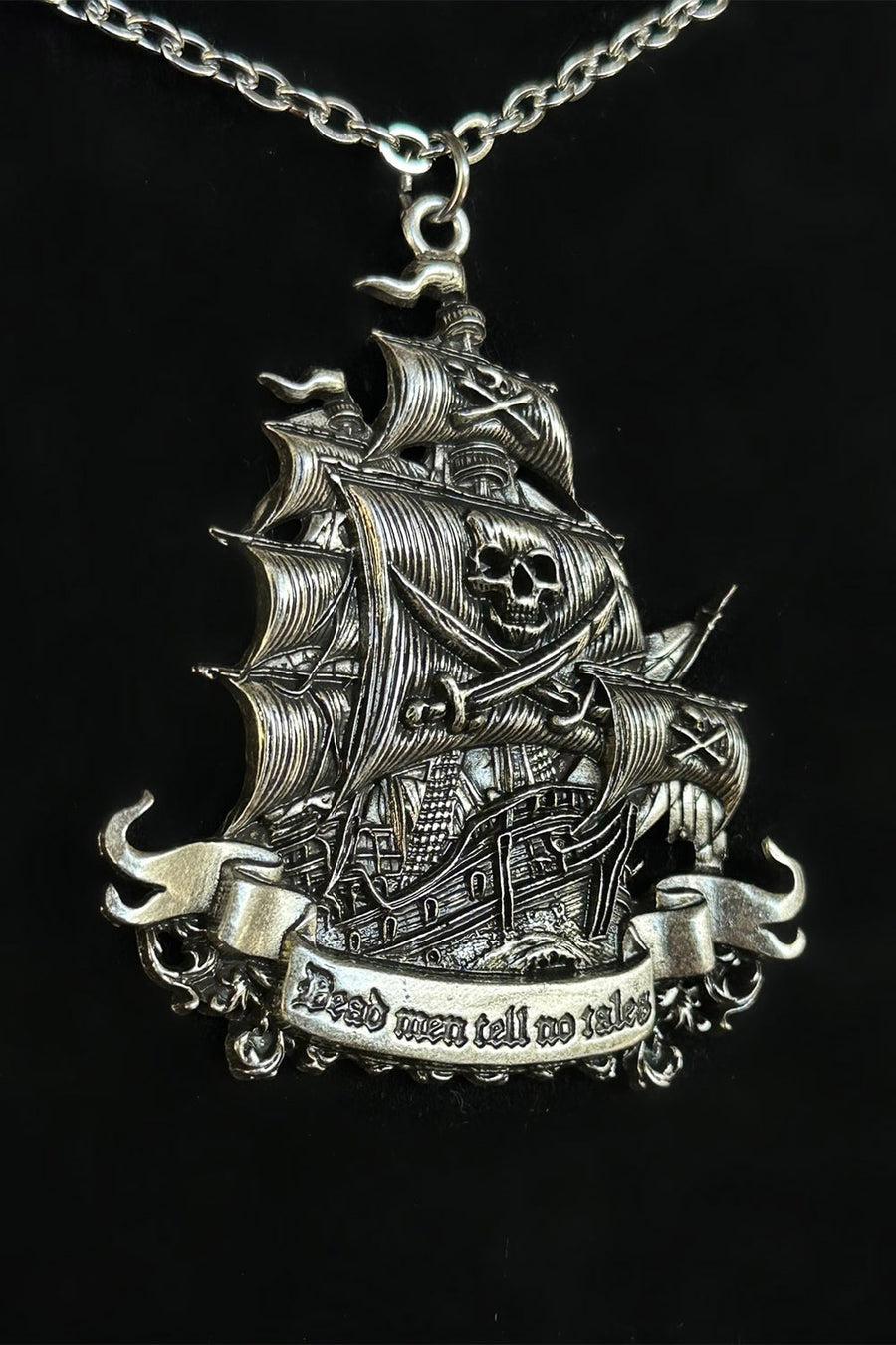pirate ship pendant necklace