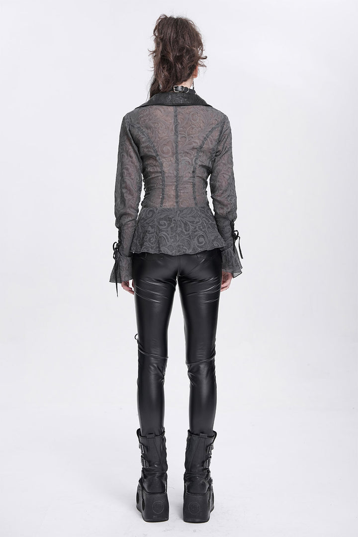 asymmetrical hem witchy blouse
