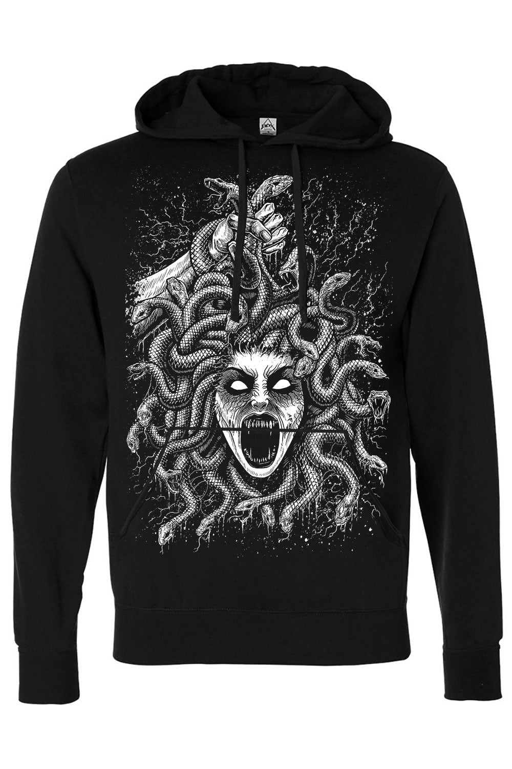 medusa graphic occult hoodie for men