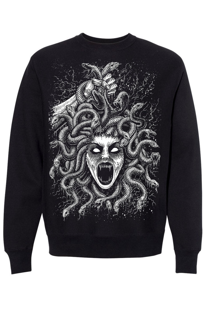 horror medusa snake graphic sweatshirt 