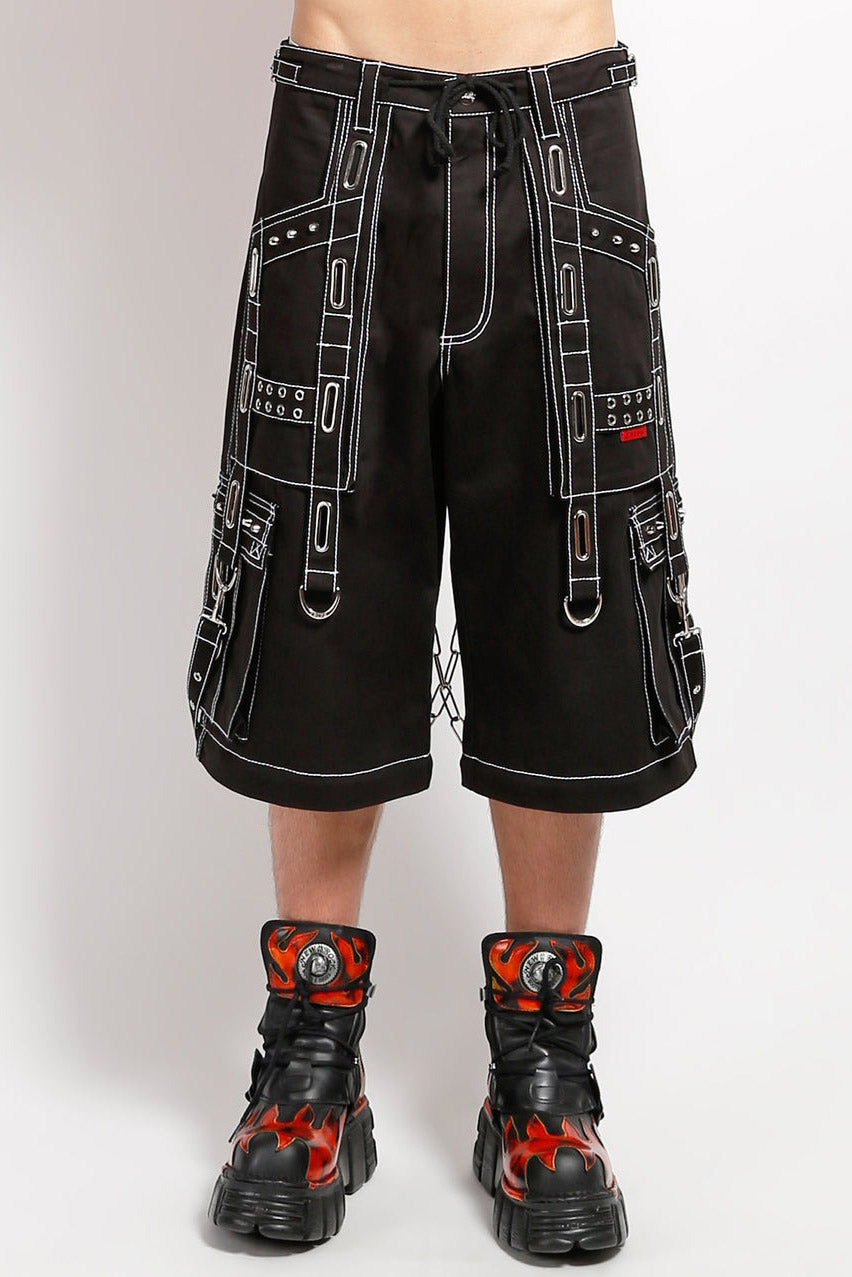 Tripp NYC Interlace Pants with White Stitch [BLACK/SILVER]