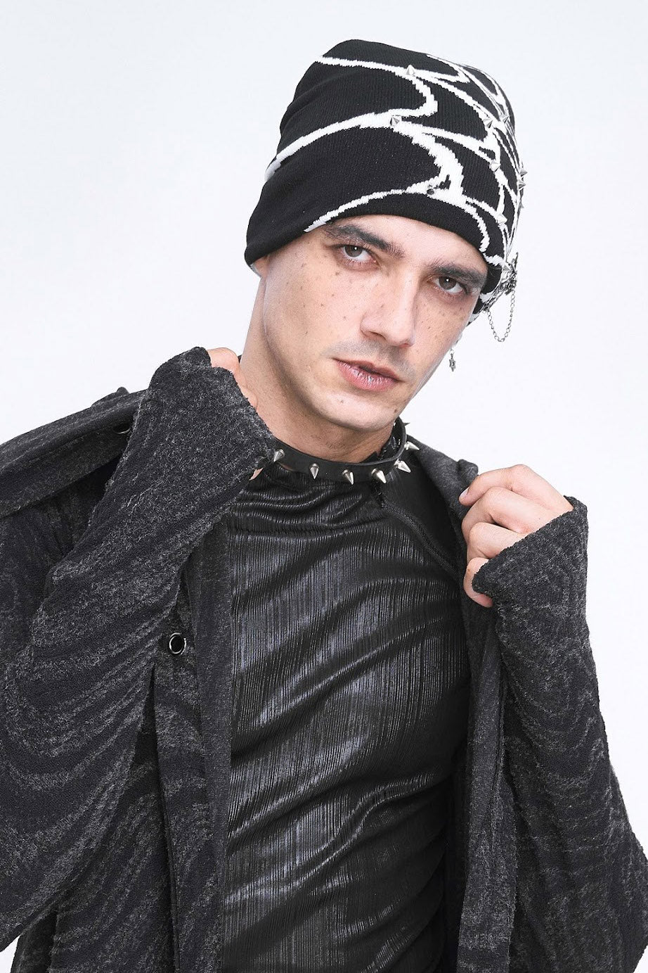 cobweb beanie hat for men