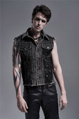 Scavenger Denim Spiked Vest