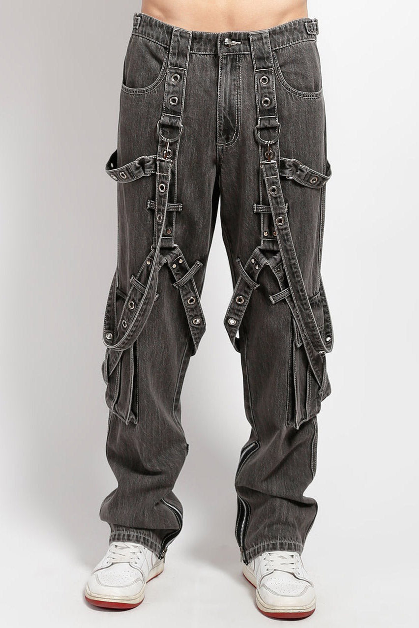 Tripp NYC Harness Pants [BLACK DENIM]