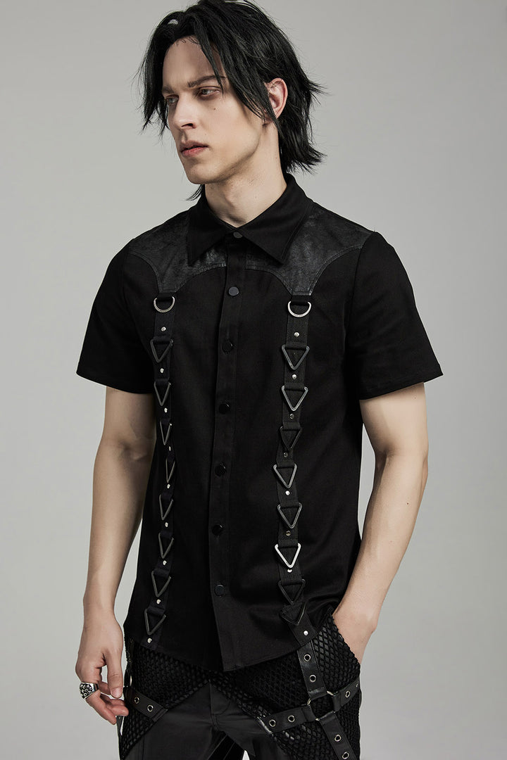 mens gothic button down shirt