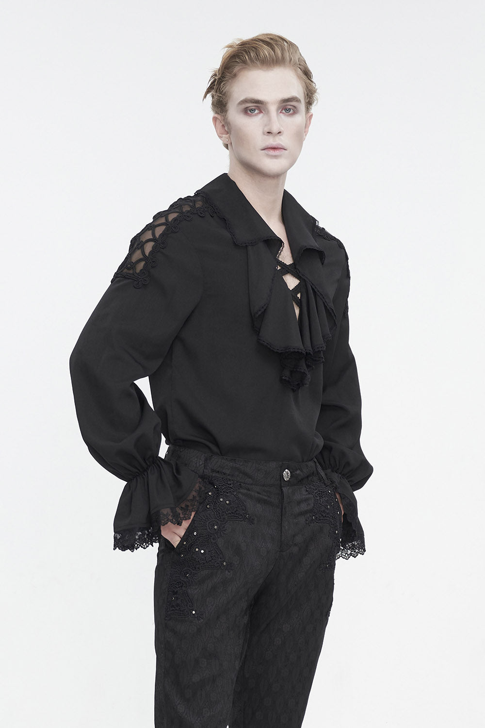 mens gothic pirate top