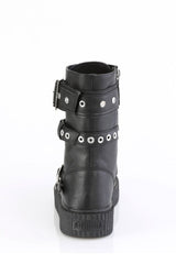 mens vegan leather black emo creeper sneakers by demonia