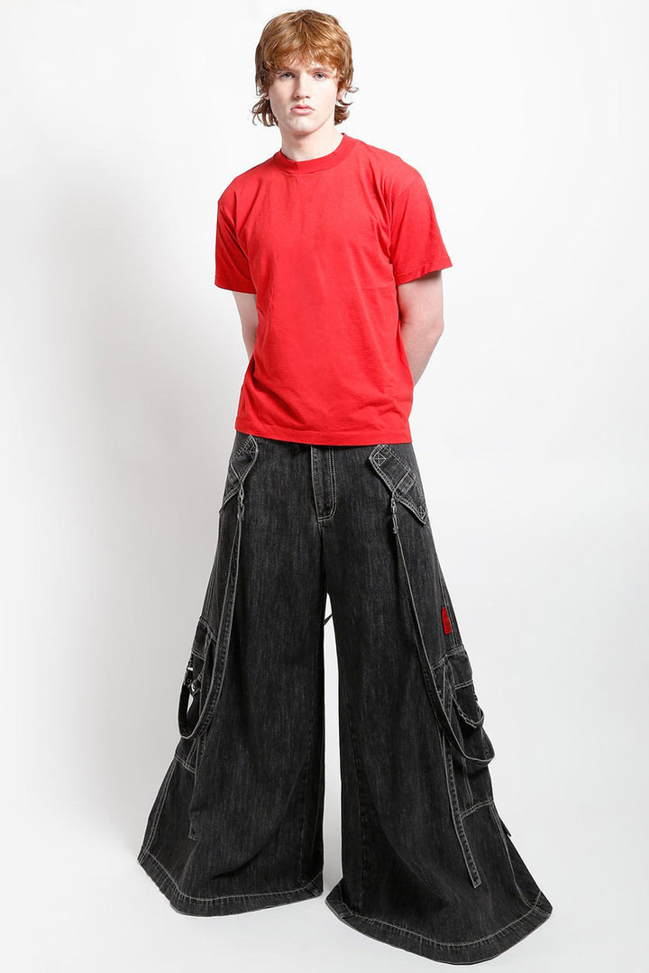 mens flare leg raver pants