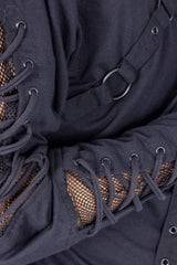 mens gothic fishnet top