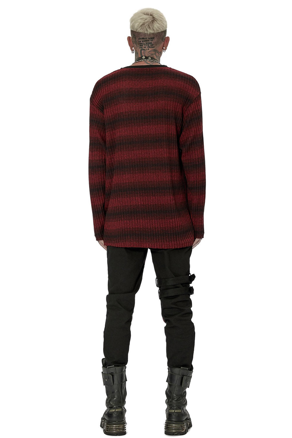 mens grunge gothic long sleeve top