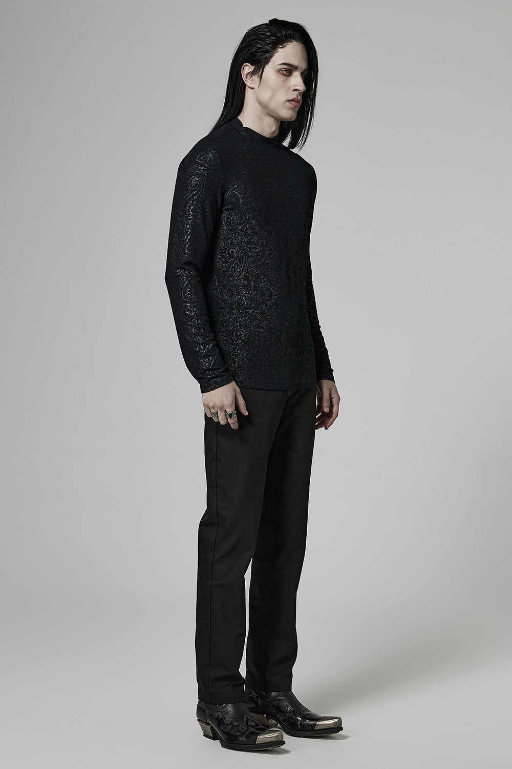 mens long sleeve gothic shirt