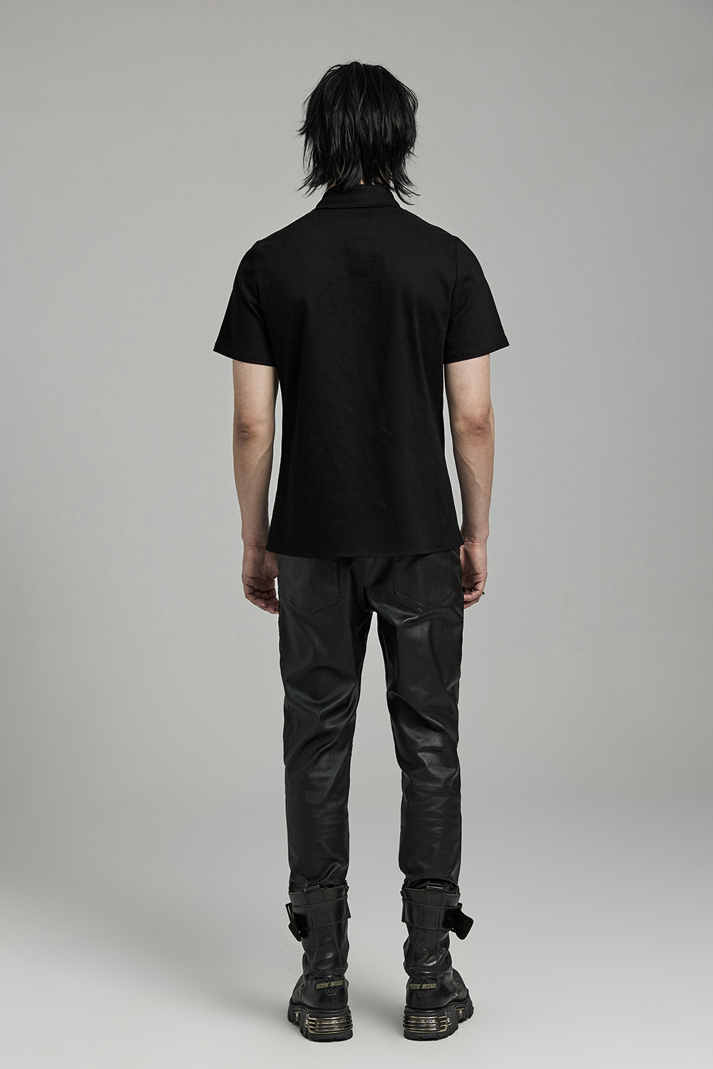 mens black gothic buttonup shirt