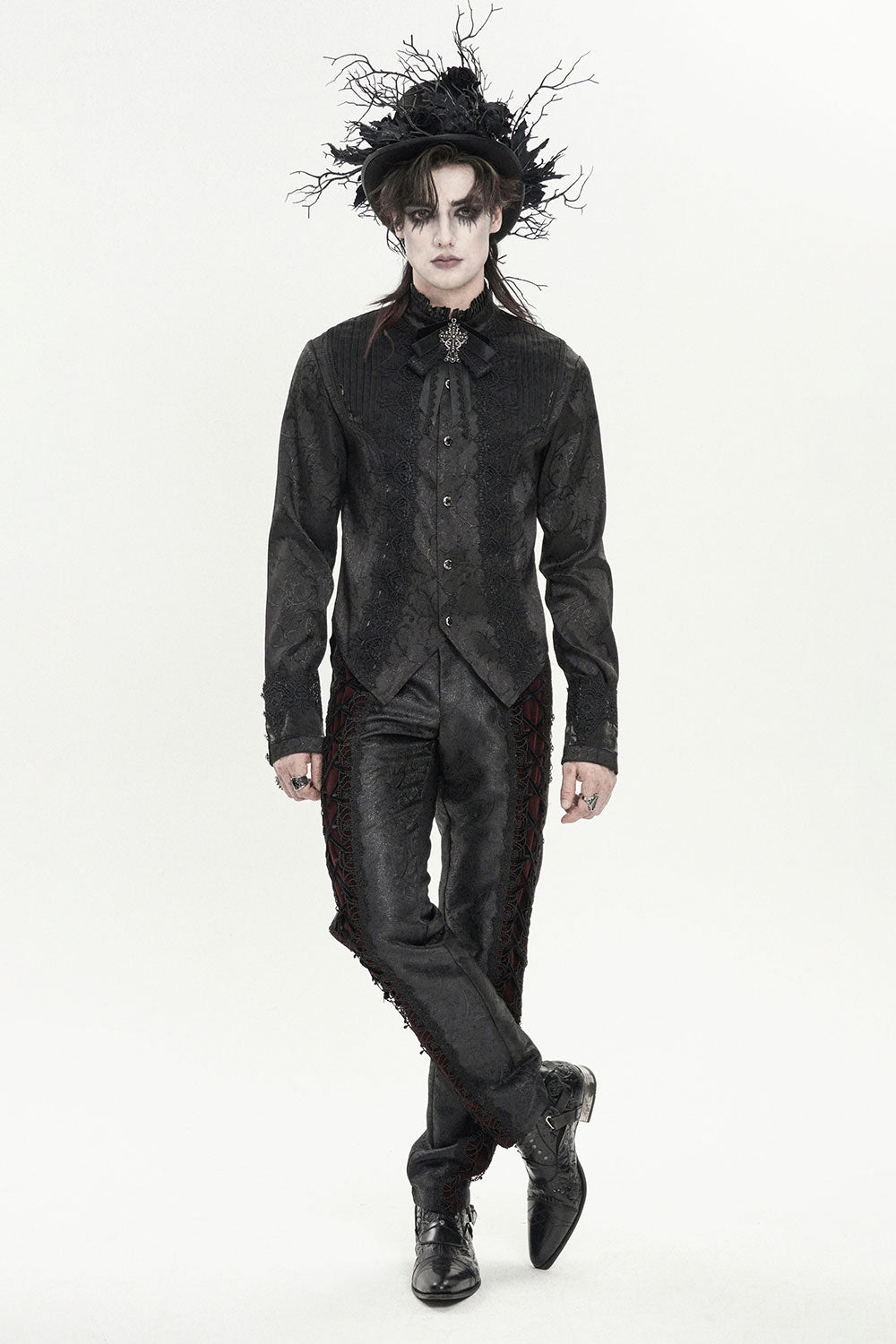 Mens steampunk button down blouse