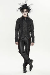Mens steampunk button down blouse