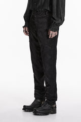 black damask gothic trousers for men by punk rave