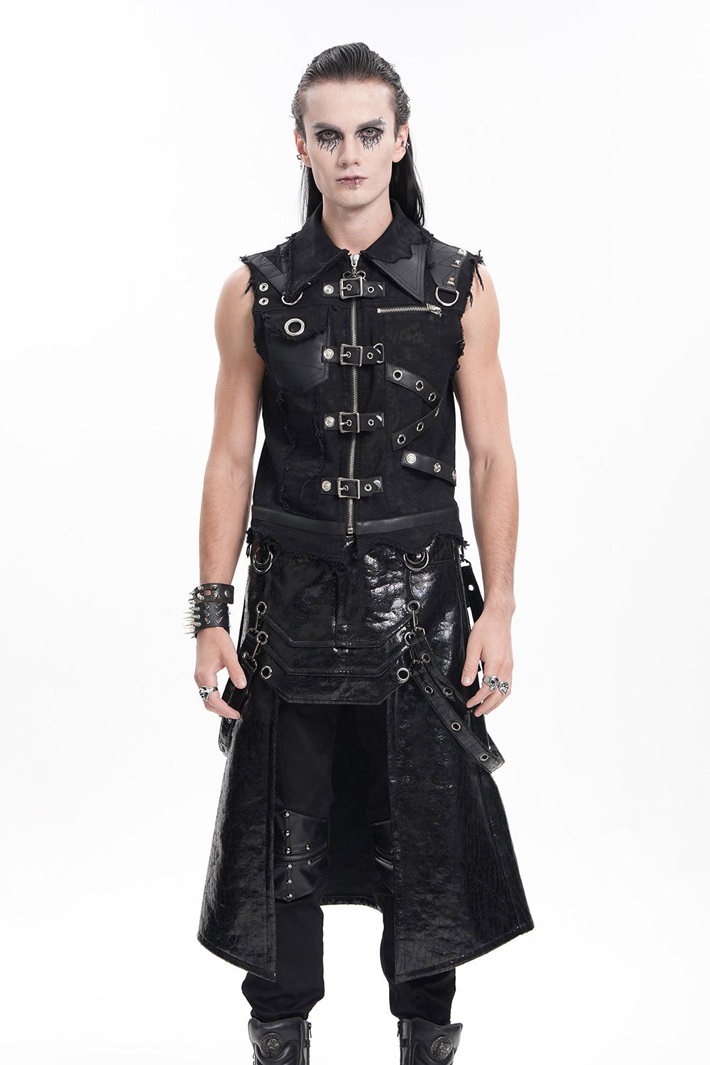 archive vest grunge punk opium 短丈　ギャル男 archive vest grunge punk opium 短丈 ギャル男