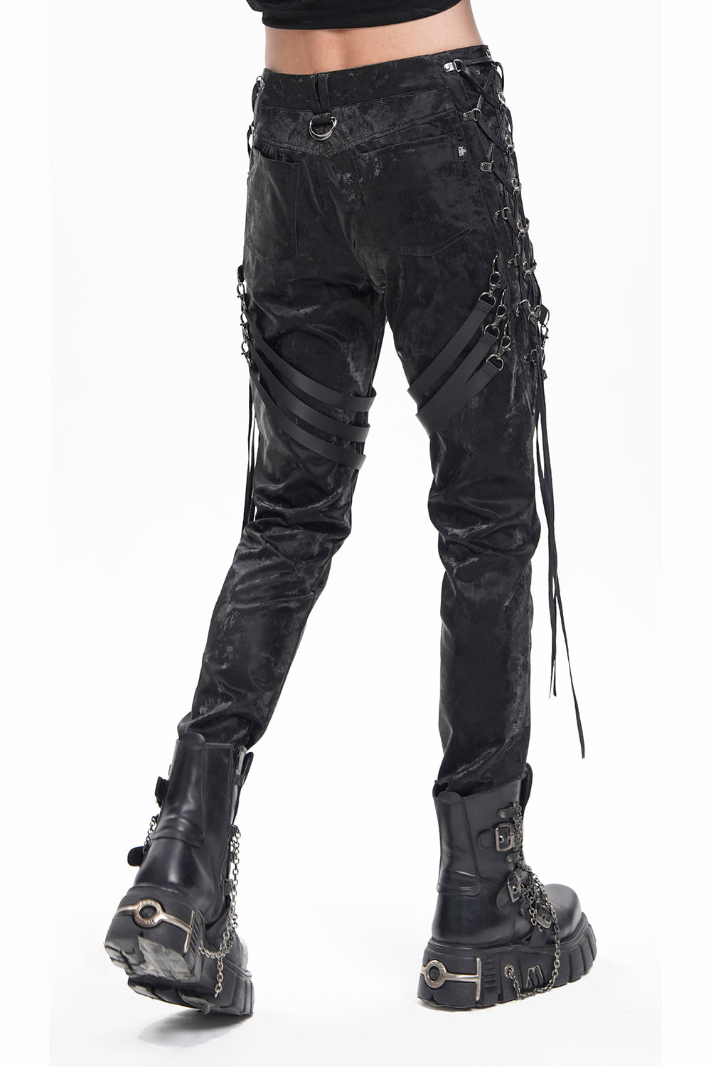 mens gothic slim fit trousers