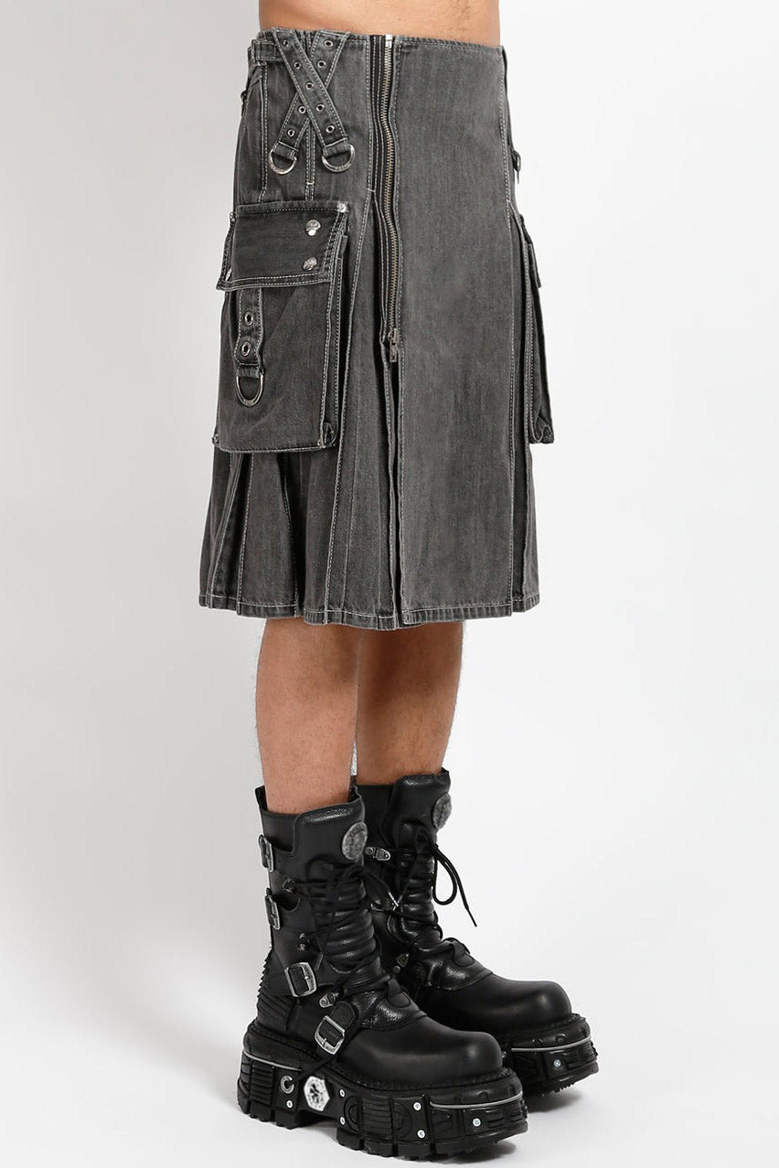 gothic metalhead kilt skirt for men