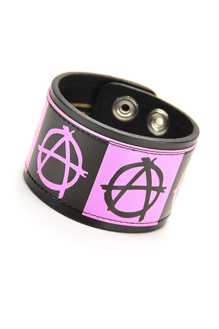 emo anarchy symbols bracelet cuff