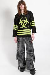 mens distressed wash denim baggy jeans by tripp NYC 