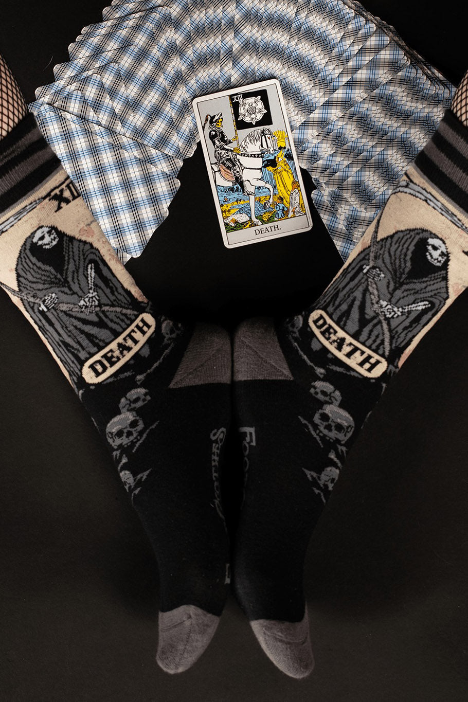 Death Tarot Card Crew Socks