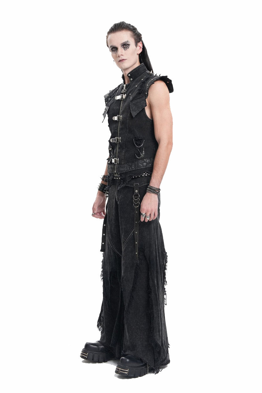 mens tattered rugged post apocalyptic jeans 