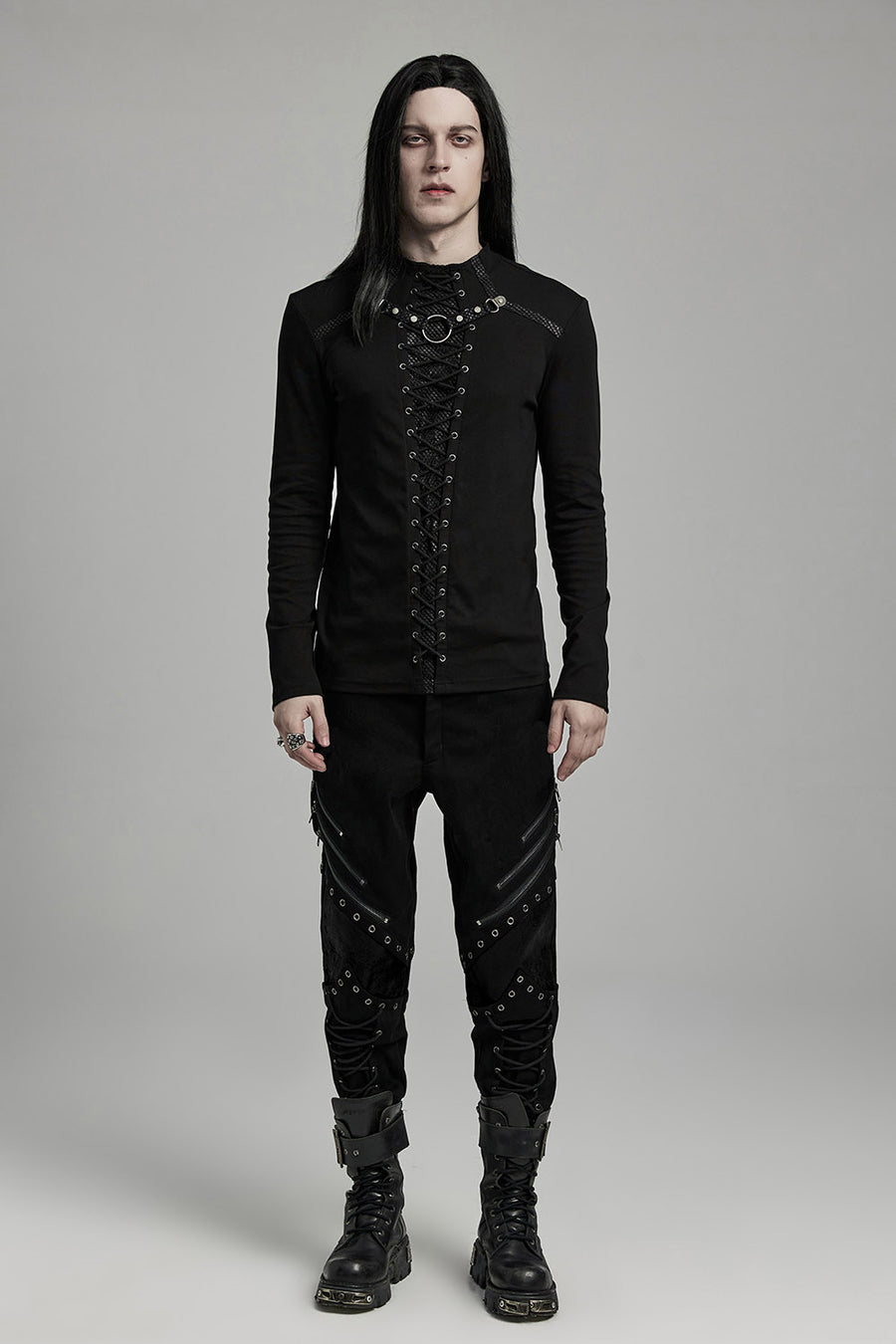 mens gothic corset shirt