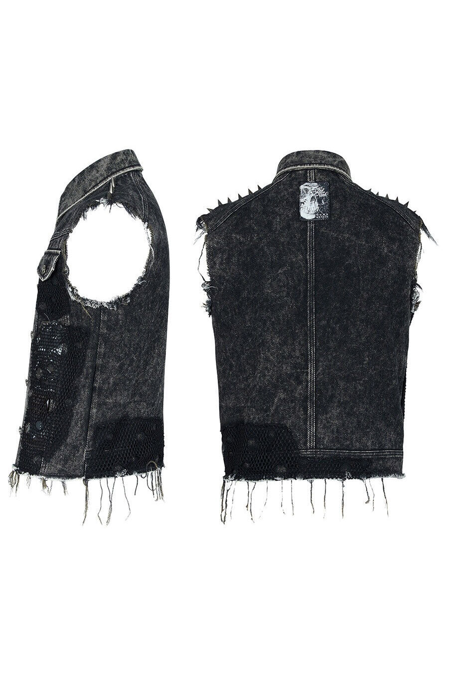 Scavenger Denim Spiked Vest
