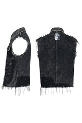 Scavenger Denim Spiked Vest