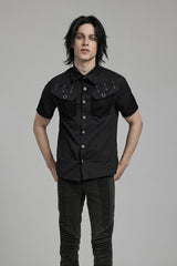 mens goth button-up shirt