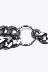 studded o-ring apocalyptic mens chain chest harness