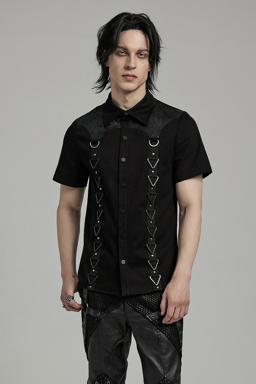 mens plus size punk shirt