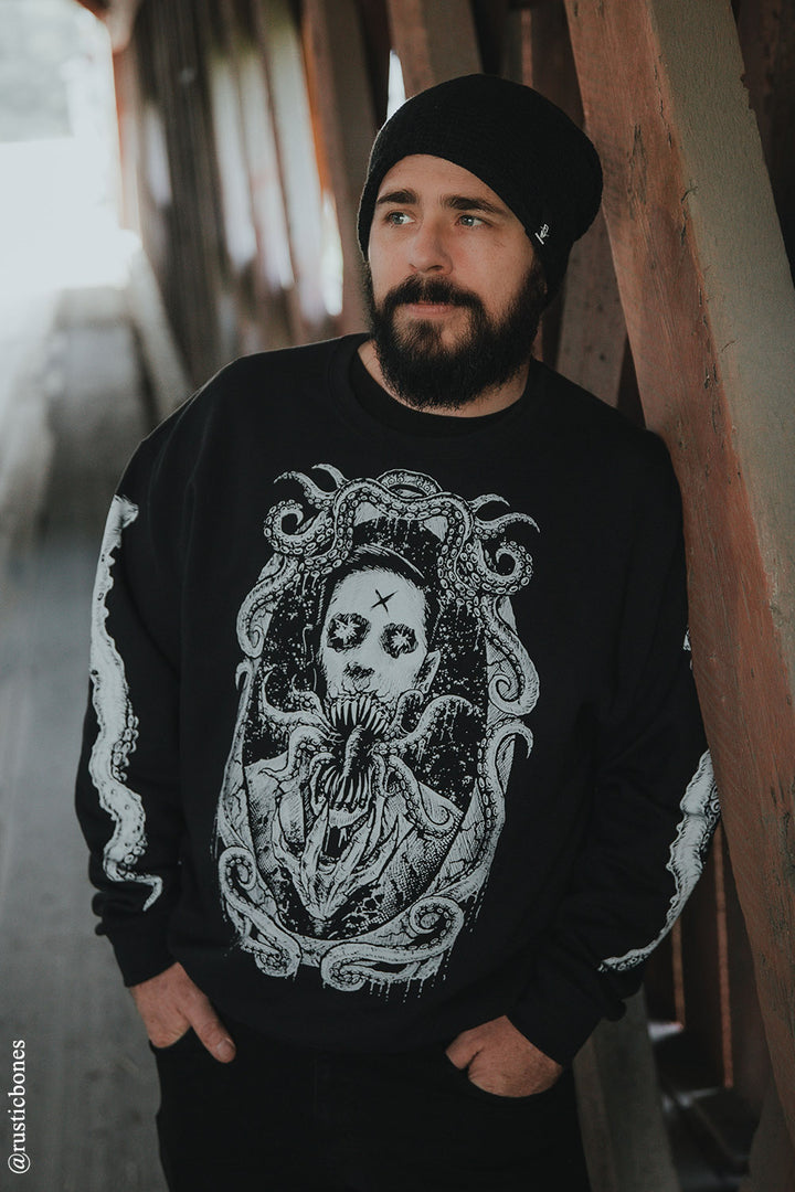 mens tentacle sleeve gothic sweatshirt