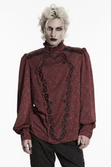 victorian gothic and gothic vampire style mens long sleeve shirt