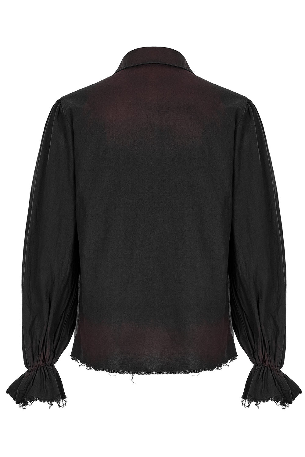 mens oversized black cotton lace up front pirate shirt