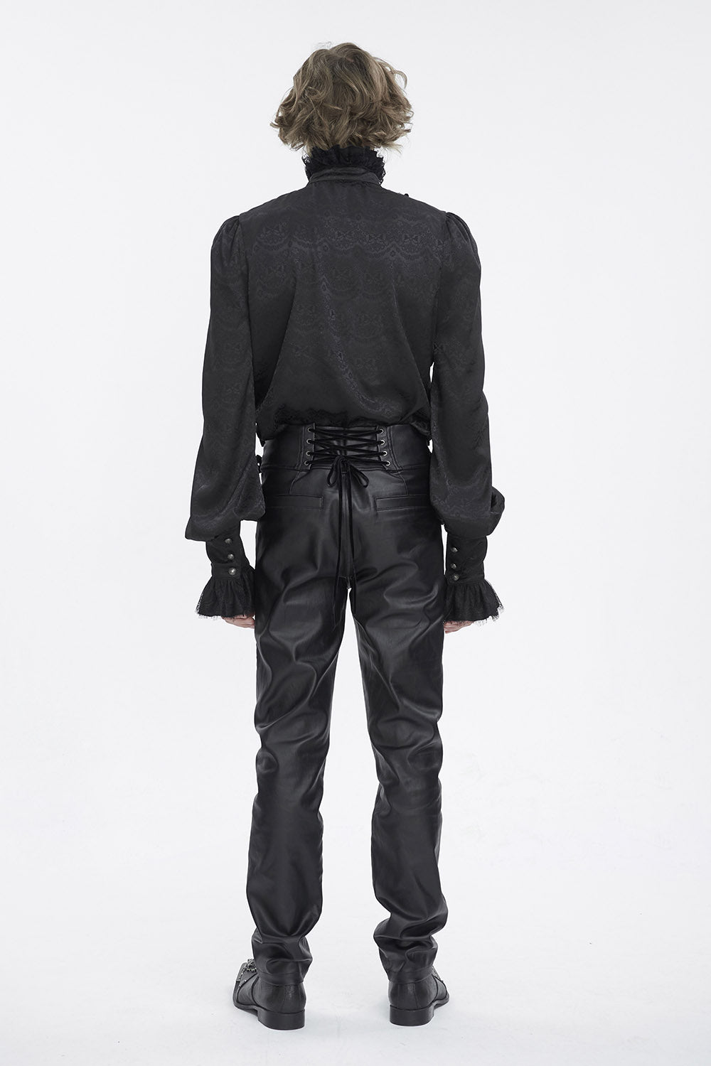 mens black long sleeve vampire shirt by devil fashion