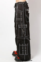 Tripp NYC Interlace Pants with White Stitch [BLACK/SILVER]
