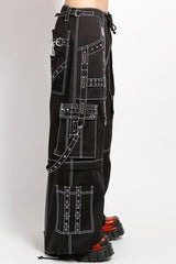 Tripp NYC Interlace Pants with White Stitch [BLACK/SILVER]