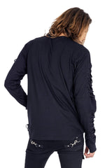 mens grunge goth cutout shirt