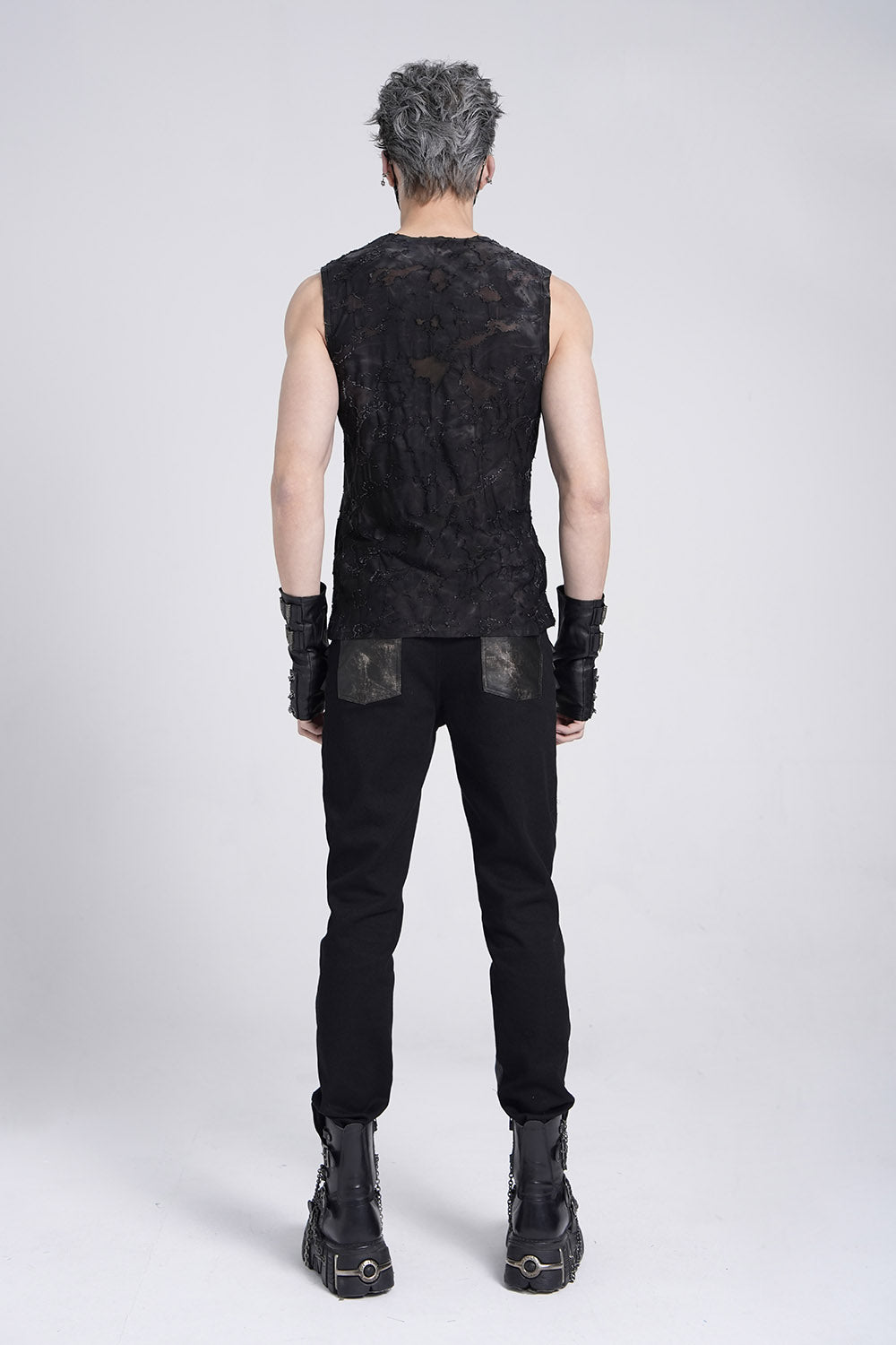 mens ripped tank top by devil fashion