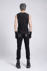 mens ripped tank top by devil fashion