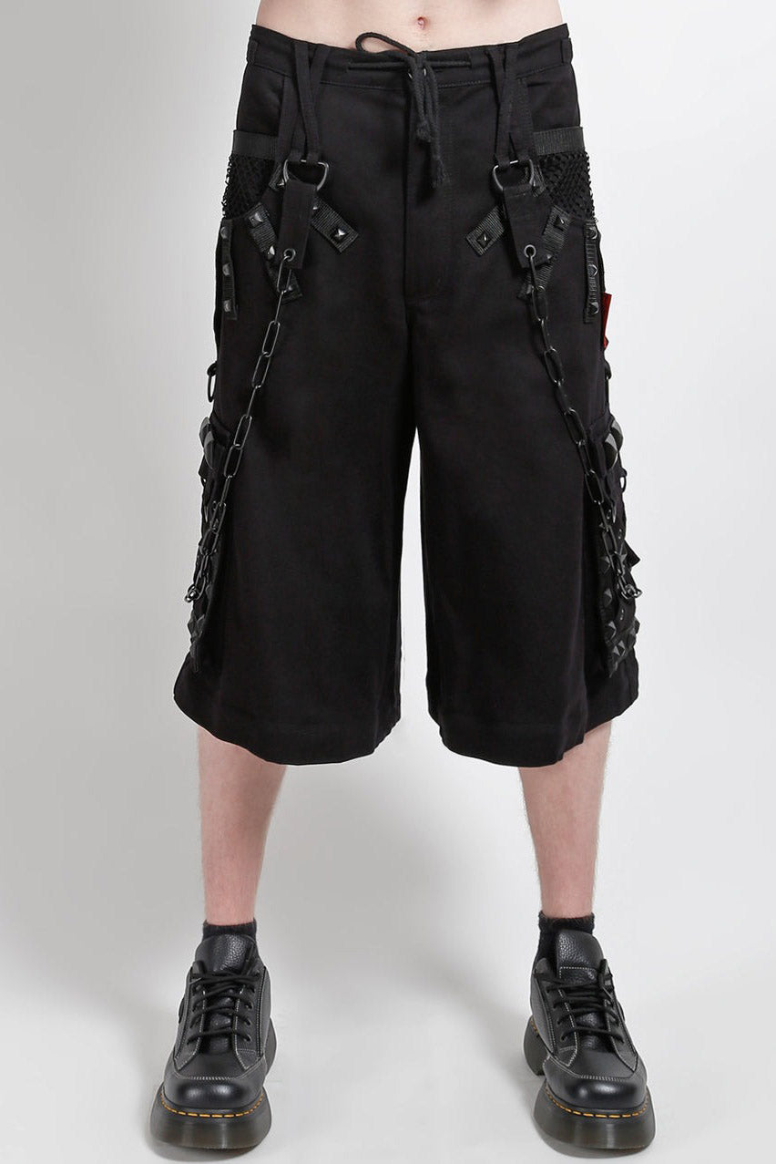 mens long punk shorts