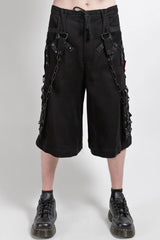 mens long punk shorts