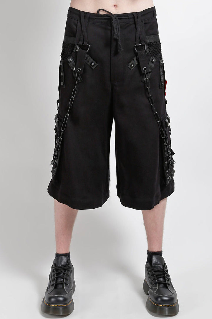 mens long punk shorts